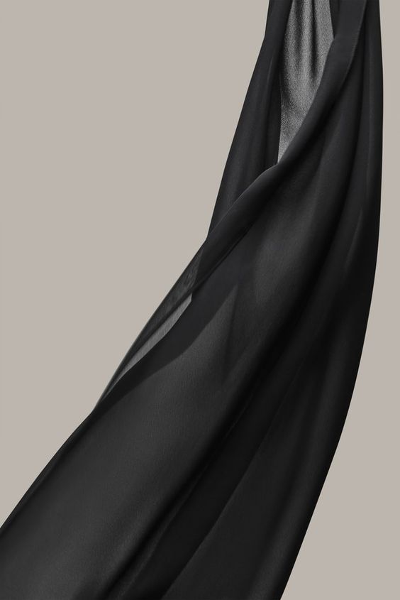 Black Georgette Hijab