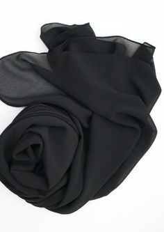Black Georgette Hijab