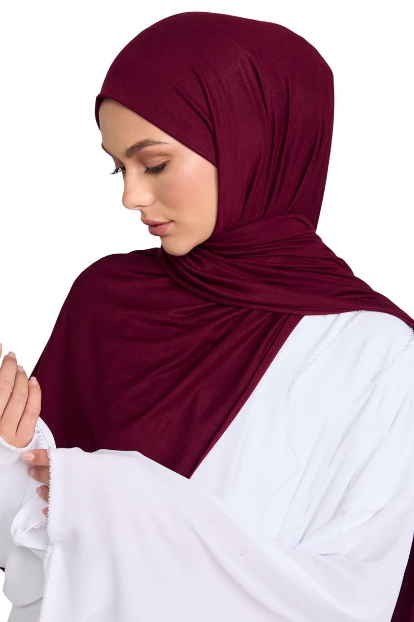 Jersey Hijab - Cranberry
