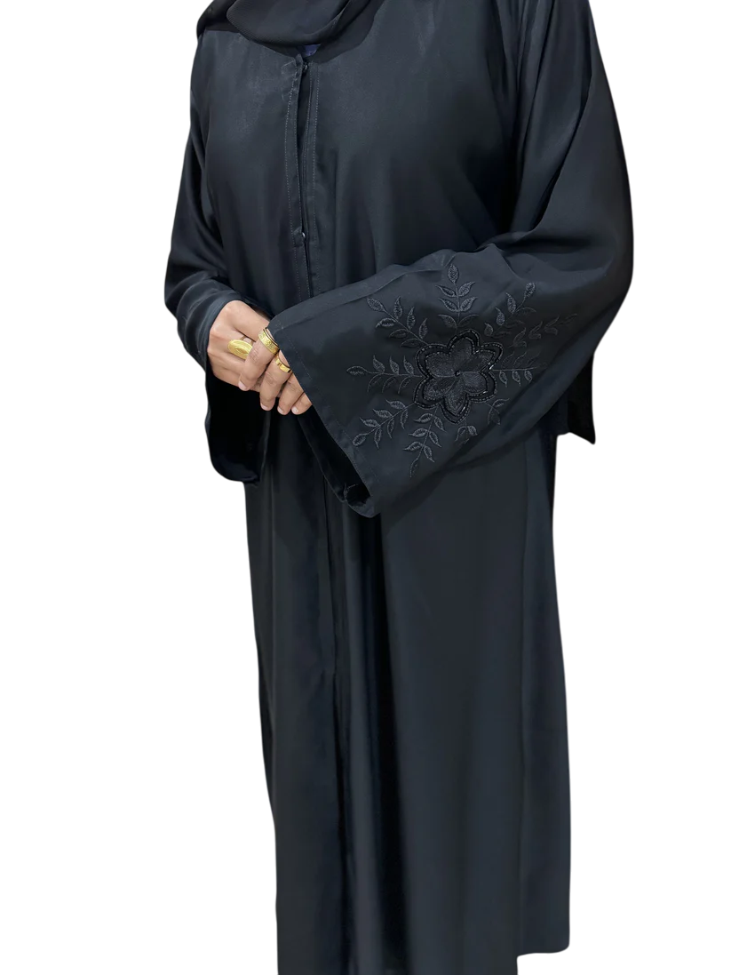 Black Embroidered Abaya