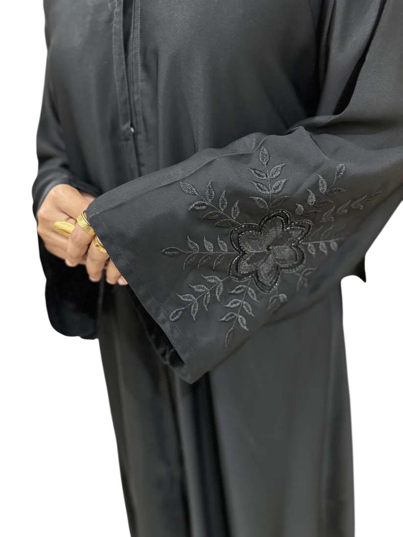 Black Embroidered Abaya