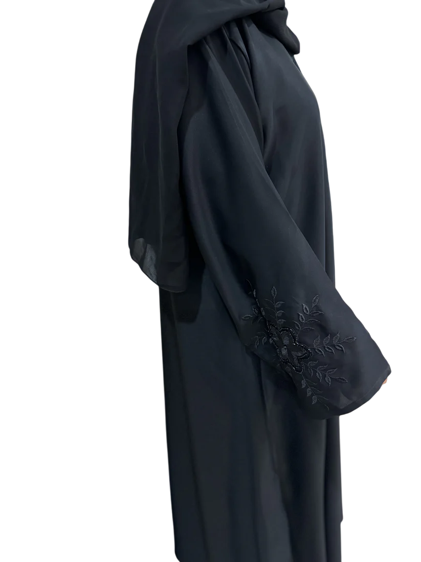 Black Embroidered Abaya
