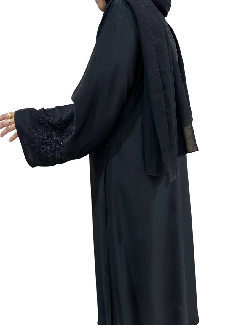 Black Embroidered Abaya