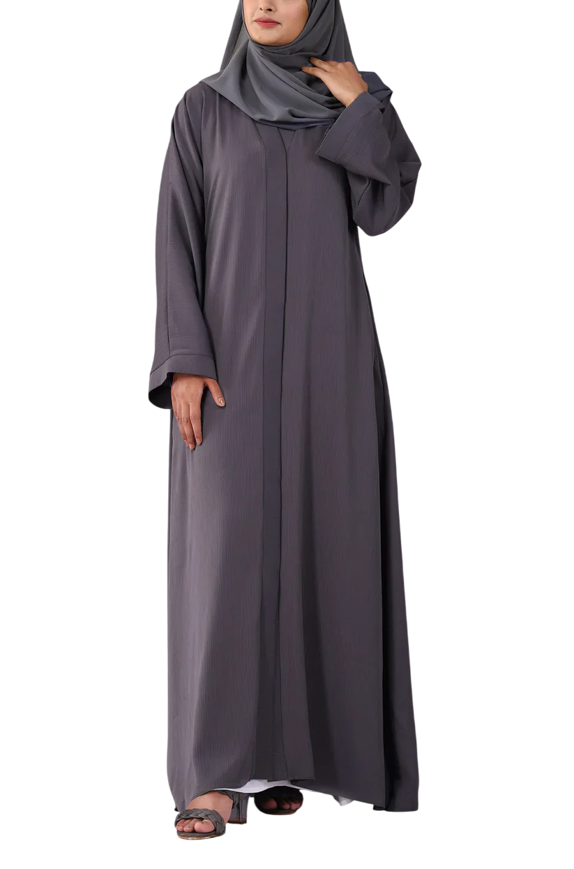 Basic Grey Zoom Abaya