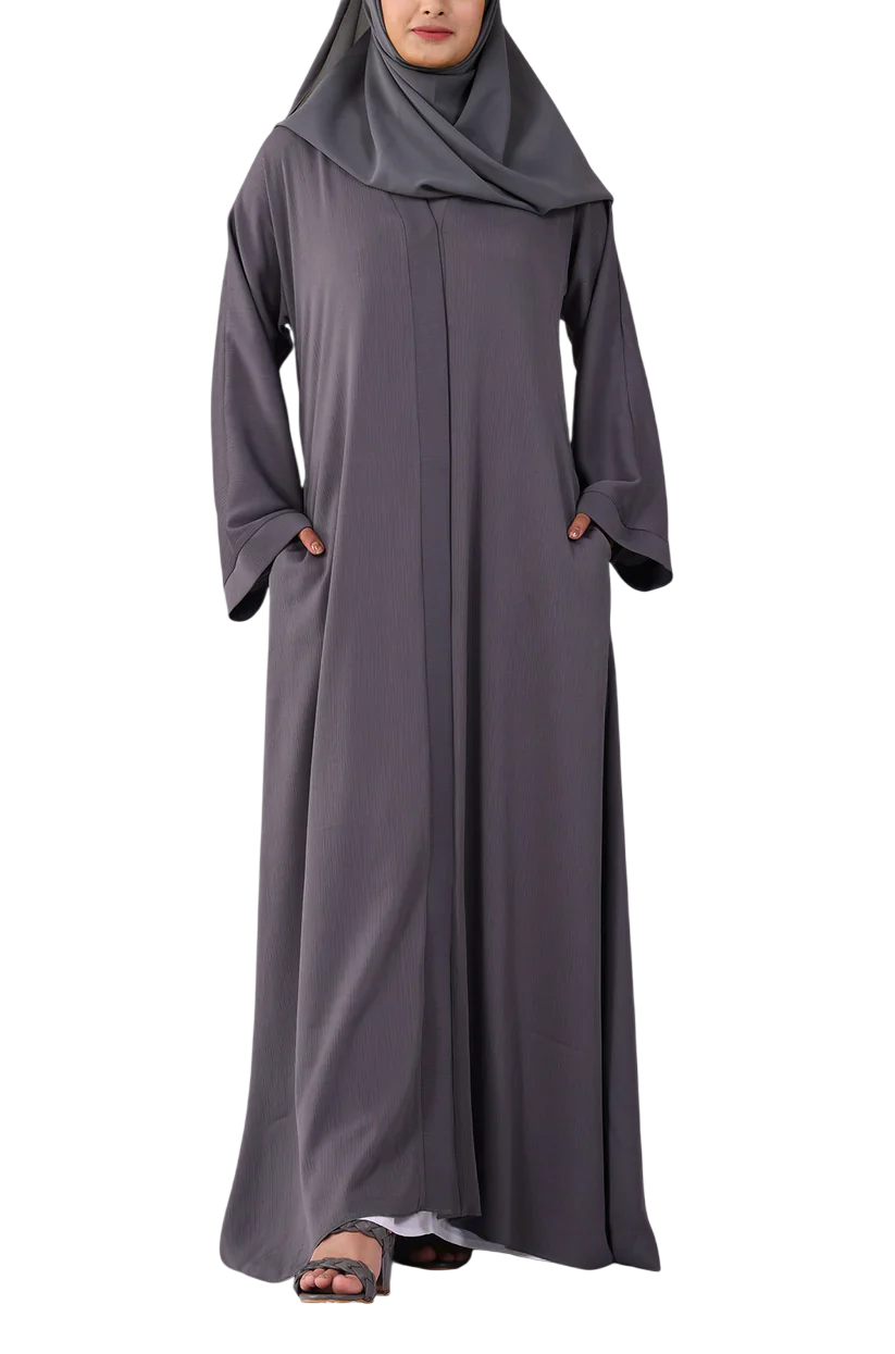 Basic Grey Zoom Abaya