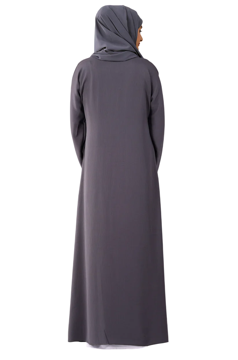 Basic Grey Zoom Abaya
