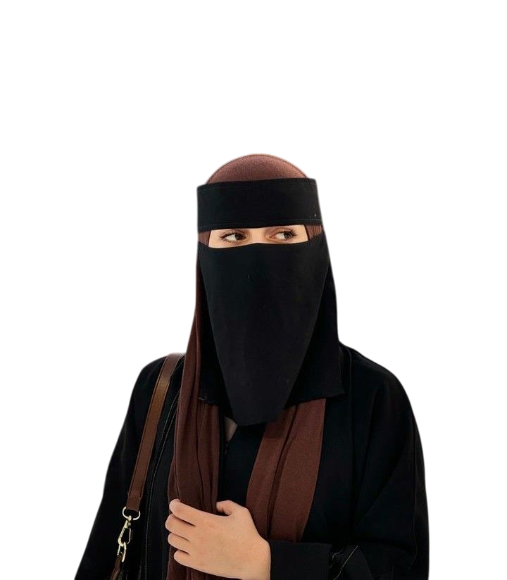 Saudi Niqab Bedoon Essm Silver Pendulum - Medium