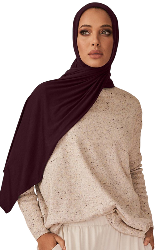 Jersey Hijab - Dark Brown
