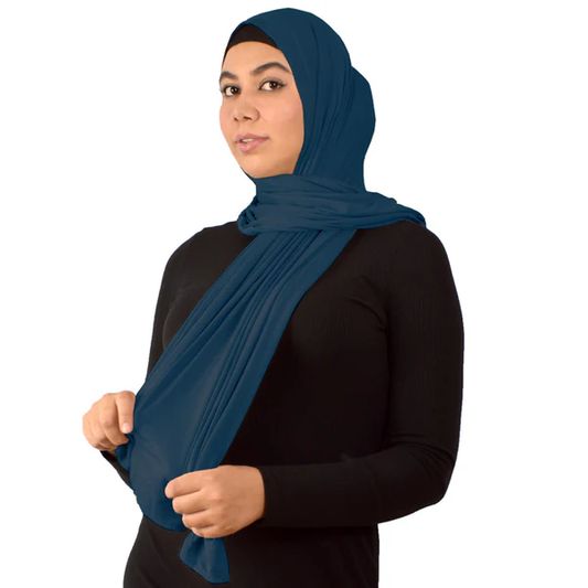 Jersey Hijab - Teal Blue